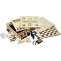 Philos Brettspiel 3098, Spielesammlung 10 Spiele, ab 6 Jahre, in Holzkassette, 1-8 Spieler