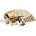 Philos Holz Spielesammlung 10 Spiele Spielsammlung Brettspiele Spielklassiker