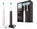 Philips Sonicare 3100 2x elektrische Schallzahnbürste Set Rosa/Schwarz HX3675/15