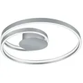 Cinque LED-Deckenleuchte Ciola Metall Silber Nickel matt