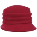 McBURN Katja Wollhut Damenhut Winterhut Hut Damen - Made in Italy mit Futter, Futter Herbst-Winter Winter - One Size rot