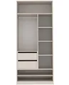 Marmex Meble Garderoben-Set TRES 13C offener Kleiderschrank mit Kleiderstange, 2 Schubladen