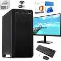 Komplett PC - Office - Multimedia - Intel i5 6x 4,3 GHz 16GB DDR4 Ram 512 SSD WLan Schallgedämmt 24" Monitor - Drahtlose Tastatur und Maus - Offic...