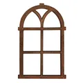 zeitzone Stallfenster Gusseisen Antik-Stil Rostig Rundbogen Eisenfenster 67cm