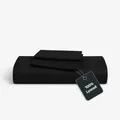 twenty:three Lyocell Bettwäsche (1x) 135x200 + (1x) 80x80 Jet Black - 100% Tencel - Gewonnen aus Eukalyptus - Hochwertig - Nachhaltig - Atmungsaktiv - Luxus - Hypoallergen