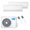Midea Klimaanlage Klimagerät Solstice Multisplit Set 2 x 2,6 kW - Weiß /