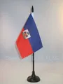 TISCHFLAGGE HAITI 15x10cm - HAITIANISCHE TISCHFAHNE 10 x 15 cm - flaggen AZ FLAG