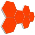 Basotect ® G+ Schallabsorber 6 Elemente Honeycomb 5cm Stärke ORANGE / Set #002