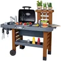 Smoby Spielküche Outdoor Gartenküche Kunststoff, mit Grill, Spülbecken und Wasserpumpfunktion; Made in Europe bunt