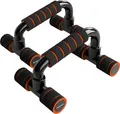 Push Up Stand Bars Liegestützgriffe Schwarz Orange 250g Harzschaft Rutschfest Oberarm und Trizeps Training Kapazität bis 100kg Leicht und Demontierbar