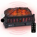 Elektrischer Kamin Einsatz mit Heizung 1800/900 W Elektrokamin 52 cm schwarz