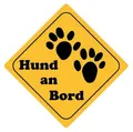 FahnenMax Autoaufkleber Sticker Achtung Hund an Bord Aufkleber