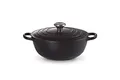 Le Creuset Signature La Marmite aus Gusseisen, Ø 26 cm, Für alle Herdarten und Induktion geeignet, Volumen: 4,1 l, 4,255 kg, Schwarz, 21114260000430