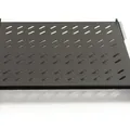 Link Lkrip450ln Stahlregal Für 19"-rackschrank, 1u, Schwarz Ral9005, Einstellbare Tiefe 450-550 Mm, Traglast 50 Kg