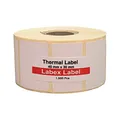 Labex Label 40x30 mm Thermoetiketten auf Rolle – 1 Rolle (1000 Thermo etiketten) – Barcodeetiketten, Lageretiketten, Paketaufkleber – Kompatibel mit Zebra, Argox, Sato – Thermodirekt