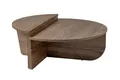 Moderner rustikaler Couchtisch, Walnuss, 90 x 85 x 60 | aus 100% melaminbeschichteter Spanplatte, Stärke: 18 mm | perfekt für modernes Homeoffice & Arbeitszimmer, Elegantes & funktionales Design