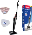 Vileda Steam Plus Dampfreiniger mit PowerPad und 2 Mikrofaser-Ersatzpads