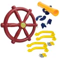 Zubehörset für Spielturm Lenkrad + Fernrohr + 4 Handgriffe Sparset Zubehör Set