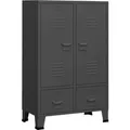 vidaXL Kleiderschrank Industrie-Stil Anthrazit 67x35x107 cm Stahl