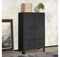 vidaXL Kleiderschrank Kleiderschrank Industrie-Stil Anthrazit 67x35x107 cm Stahl