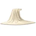 Gözze - Wohn- und Kuscheldecke, Memphis, Hohes Stoffgewicht 300 g/m², 150 x 200 cm - Creme