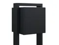 Bravios Briefkasten Standbriefkasten Soprano Schwarz