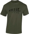 Baddery Print-Shirt Jäger T-Shirt: "Jäger Evolution" - Geschenk für Jäger - Jagd Tshirt, hochwertiger Siebdruck, aus Baumwolle