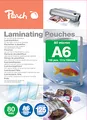 Peach Laminierfolien A6-80 mic - 125 pouches - glänzend - Premiumqualität für beste Laminierergebnisse - kompatibel mit Geräten aller Markenhersteller - PP580-04P