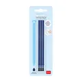 Legami Gelschreibermine radierbar 3er Set 13cm thermosensibel Blau 0,7mm Spitze