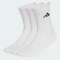 adidas Unisex Cushioned Sportswear Crew Socks 3 Pair Pack, white/white/black, 45-48