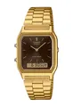 Casio AQ-230GA-5AMQYES Vintage Edgy Ana-Digi Herrenuhr/Unisex Gold/Braun
