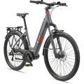 Telefunken City SUV E-Bike | Elektrofahrrad 27,5 Zoll | Mittelmotor | 7-Gang Kettenschaltung | 468 Wh Akku | Pedelec - Grau