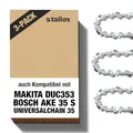 3 tallox Sägeketten 3/8" 1,1 mm 52 TG 35 cm Schwert kompatibel mit Oregon Makita Bosch Einhell