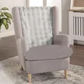 Delindo Lifestyle Rückenlehnenschoner Helsinki, kuscheliger Webpelz Sesselüberwurf, flauschig weicher Sesselbezug, grau, 70x70 cm