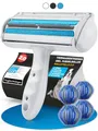 BluePet Tierhaarentferner + 4 Fusselbälle – Wiederverwendbarer Fusselentferner für Tierhaare, Hundehaare & Katzenhaare | Ideal für Kleidung, Polster & Teppiche, Abwaschbarer Katzenhaarentferner