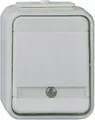ELSO Wechsel-Kontrollschalter 441649 | Aufputz | IP44 | Glimmlampe | 10A 250V | Steckklemme | lichtbasaltgrau