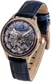 Automatikuhr "Horbach", Armbanduhr,Damenuhr, Skelettuhr, Made in Germany, Mechanische Uhr blau