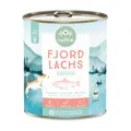 naftie Bio Fjord Lachs Hundefutter Nassfutter Menü, 800g Dose