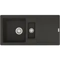 Franke Strata STG 651-86 Einbau-Spüle Fragranit Onyx Siebkorb- Stopfenventil - Schwarz