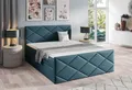 Fun Möbel Boxbett Schlafzimmerbett KOSMOS in Stoff inkl. Bettkasten (inkl. Kaltschaumtopper), gepolstertes Fußteil