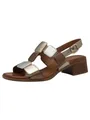 Tamaris WIDE FIT comfortFit aus Leder Blockabsatz Sandalette comfortFit