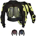 Protektorenjacke Motorrad Motocross Skatebording Protektoren Armour KörperPanzer, Größe:50/M, Farbe:Gelb