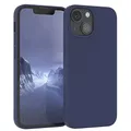 EAZY CASE Premium Silikon Handyhülle kompatibel mit iPhone 13 Mini Slimcover mit Kameraschutz und Innenfutter, Silikonhülle, Schutzhülle, Bumper, Handy Case, Hülle, Softcase, Nacht Blau