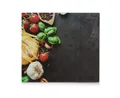 Zeller Present Küchenherdaufsatz Herdblende-/Abdeckplatte "Pasta, Glas, Dekor