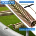 MONZANA® Trampolin Ø 244 cm Komplettset inkl. Sicherheitsnetz Leiter Randabdeckung & Zubehör Kindertrampolin Gartentrampolin