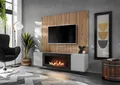 ASM-Moebel Wohnwand Wohnwand XARI II PGAS-K mit Push - Click und Bio-Ethanol Kamin, Mit Bio-Ethanol Kamin und Push-Click System