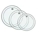 Remo Pinstripe - Tom Pack - Clear 10-12-14 - Zoll - Schlagzeug-Fell-Set
