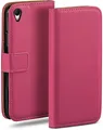 moex Handyhülle für Sony Xperia Z3 Hülle Klappbar Book Case Pink 5,2 Zoll, Klapphülle Kartenfach Flip Cover Handytasche Leder Optik Schutzhülle