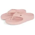 Zehentrenner TOMMY HILFIGER "TH COMFORT BEACH SANDAL", Damen, Gr. 37/38, rosa (rose), Synthetik, modisch, Schuhe, Dianette, Sommerschuh, Bequemschuh mit kleiner Logostickerei
