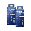 2x VARTA Speed Charge& Sync 3in1 Ladekabel Micro USB USB-C Lightning 2m iPhone